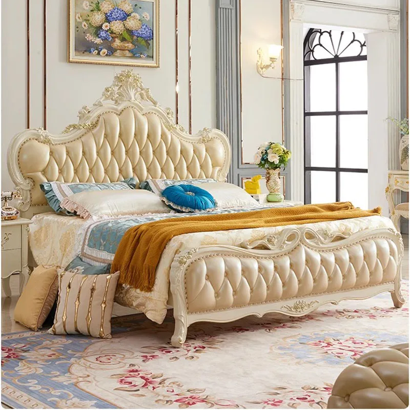 

Pretty Bedroom Wooden Bed Double Frame Modern Luxury House Full Size Bed Queen Twin Nightstand Cama Casal House Accessories