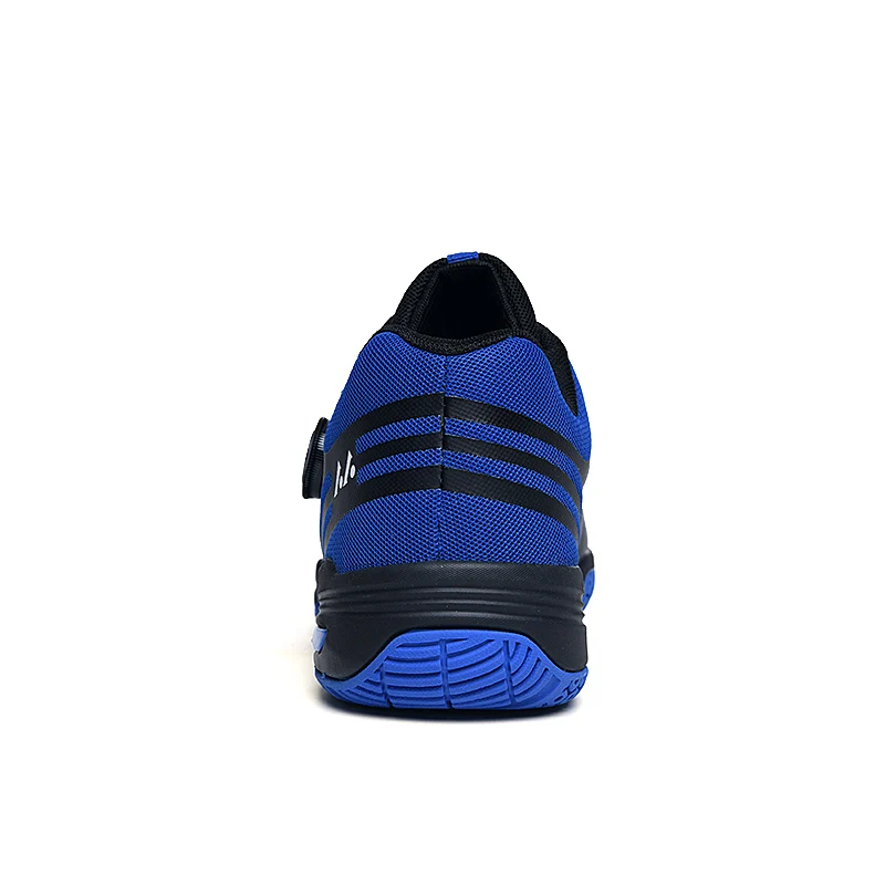 Badminton shoes with rotating buckles for men and women, professional sports shoes with cow tendon soles, breathable and non sli