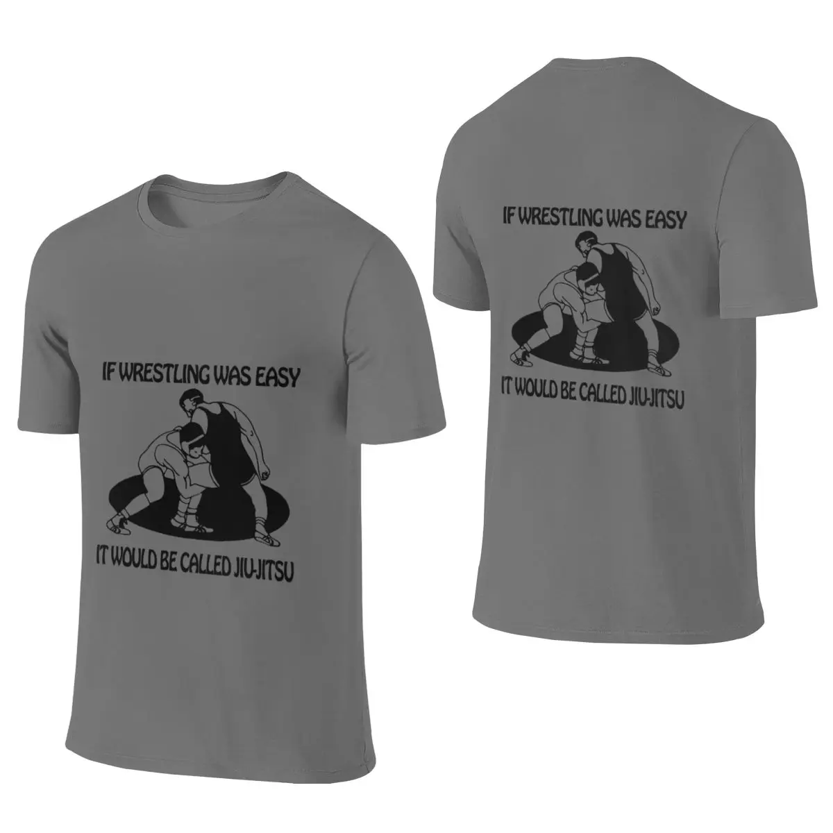 If Wrestling Was Easy - B Jiu Jitsu Crisp Reversible T-shirt Artistic Girl Versatile Inner Layer Cotton Tee