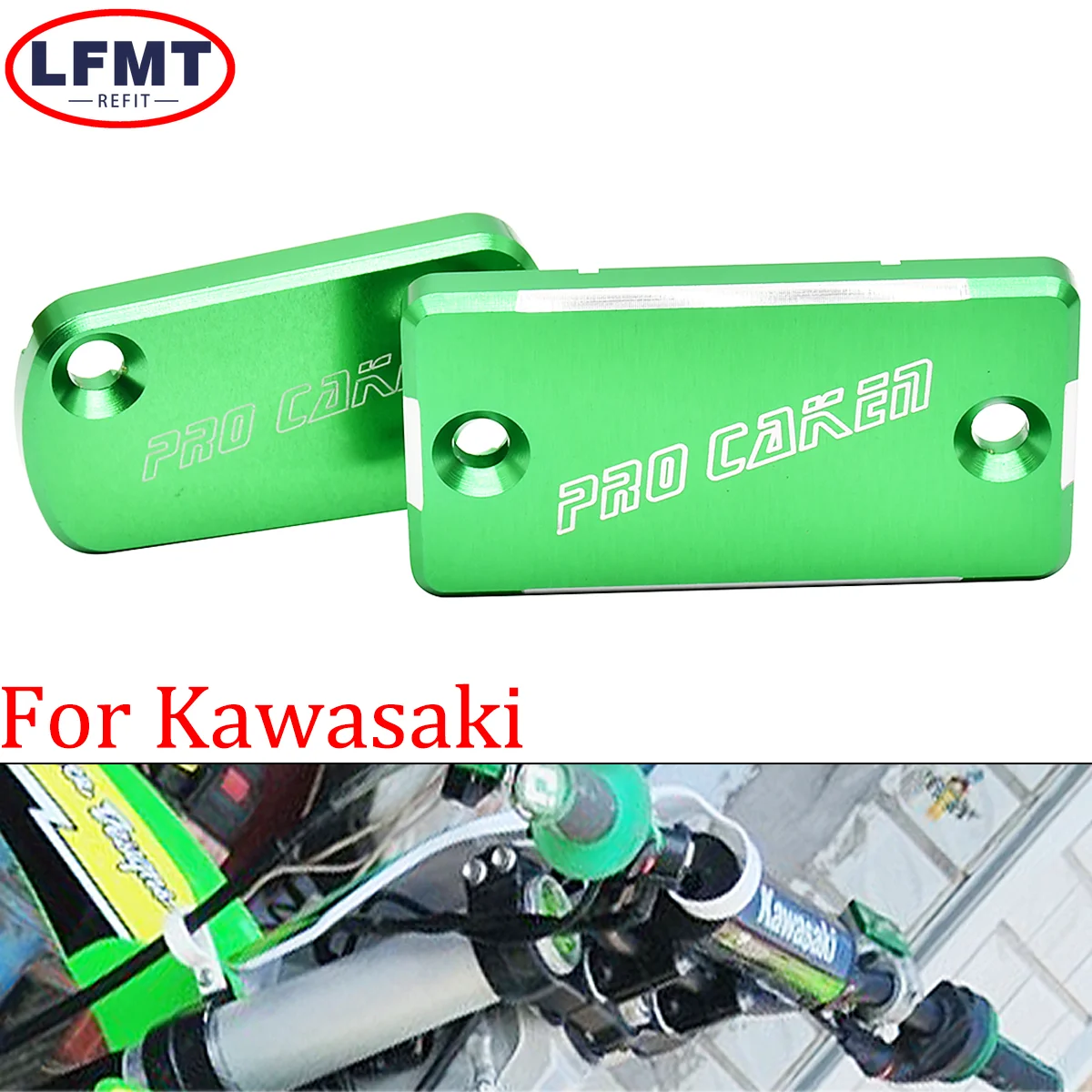 

CNC Motorcycles Front Rear Brake Clutch Reservoir Cover For Kawsaki KX450F KLX450R KX KX125 KX250 KX250F 125 250 450 2008-2013