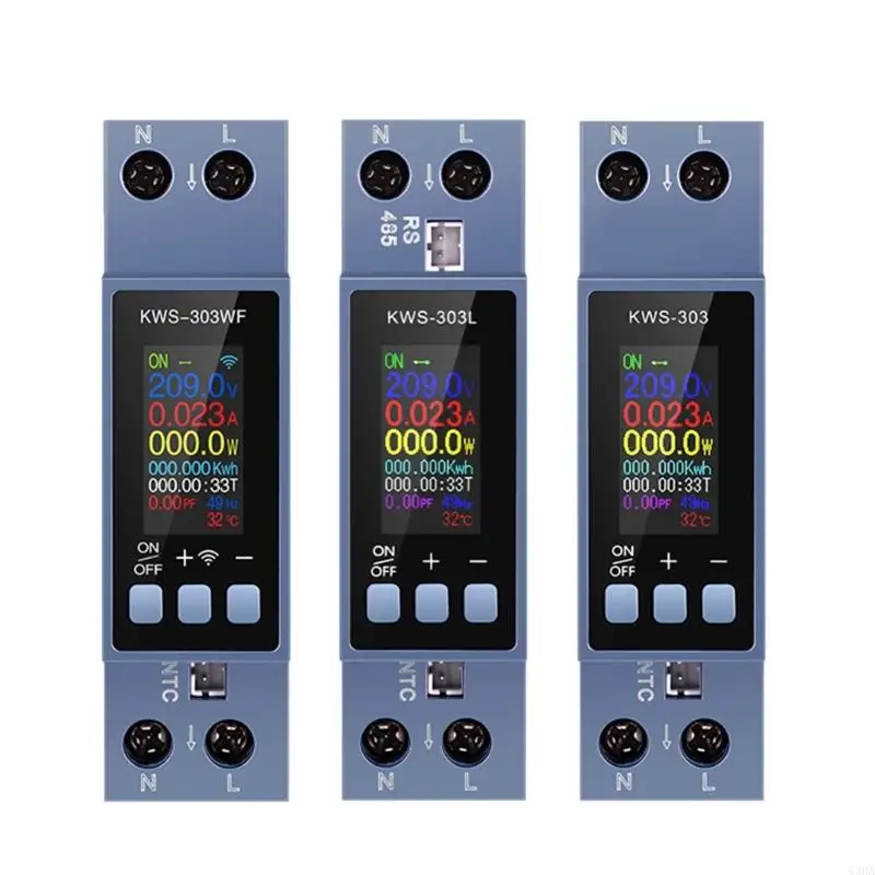 

63HA AC85-290V напряжение ток ток мощности Тестер DIN REA