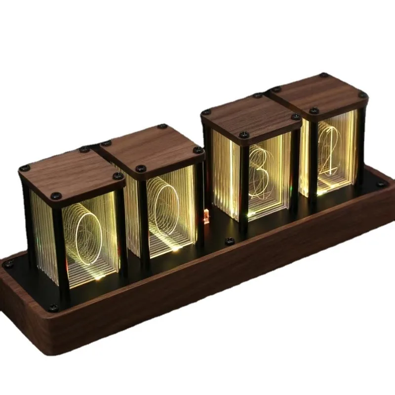 Desktop Glow Tube Clock Creative Alarm Timer No Assembly Required