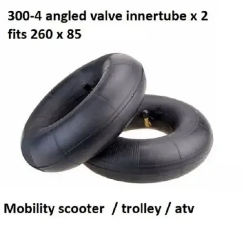 3.00-4 260x 85 Curved Nozzle Inner Tube, Applicable To Handcart Unicycle Four-wheel Old Scooter Tire 3.00-4 Inner Tube