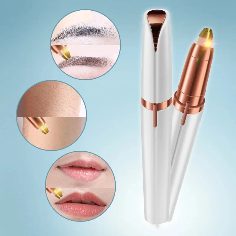 1/2/3/4/5Pcs Electric Eyebrow Trimming Tool For Beginners Automatic Electric Eyebrow Trimmer Nose Hair Shaving Brush Scraper