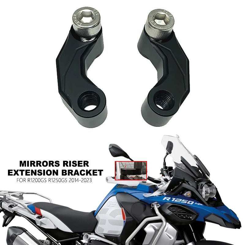 For BMW R1200GS R1250GS LC ADV R1200 GS R1250 GS Adventure 2014-2023 2022 Motorcycle Mirrors Riser Extension Brackets Adapter