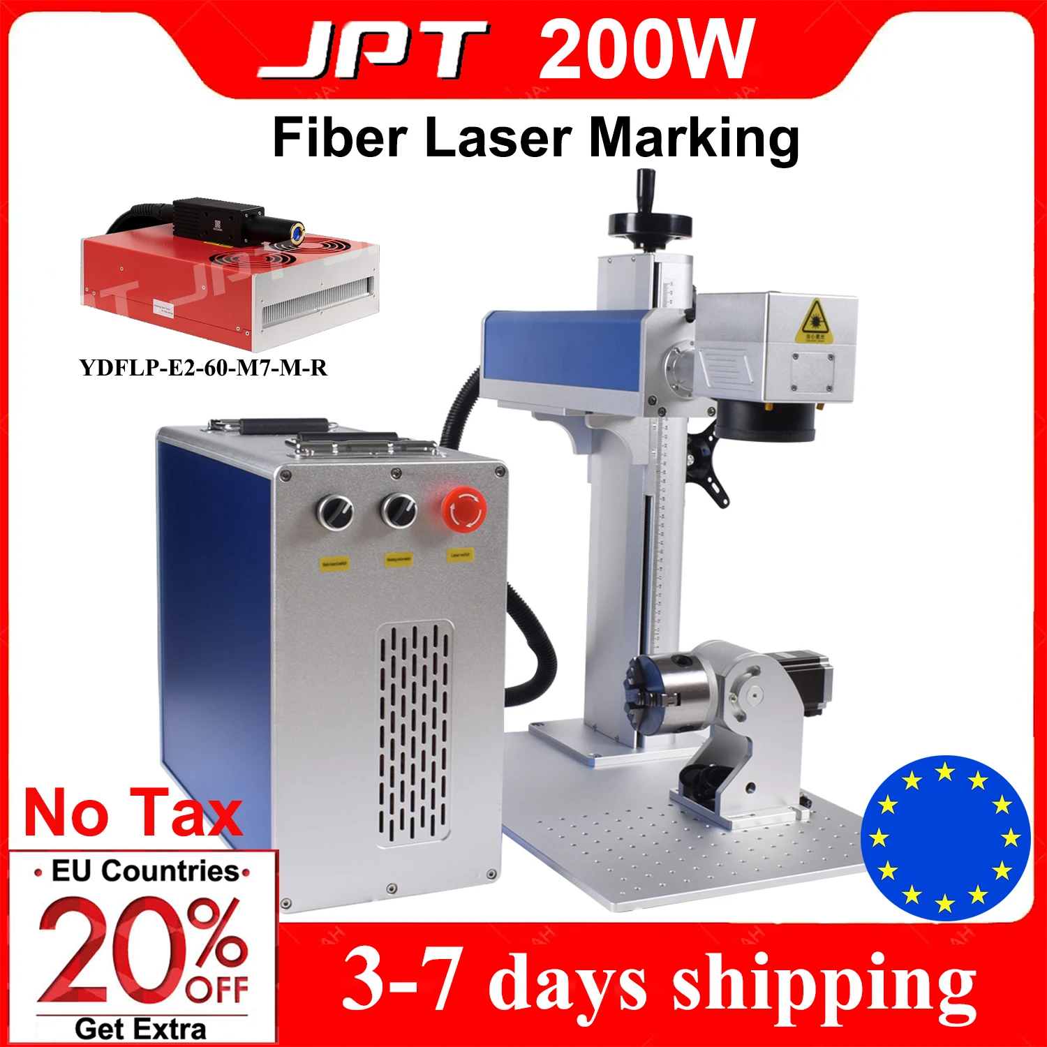 200W JPT M7 MOPA Fiber Laser Marking Machine 60W 100W JPT Jewelry Laser Engraving Machine For Marking Mental Cutting Raycus