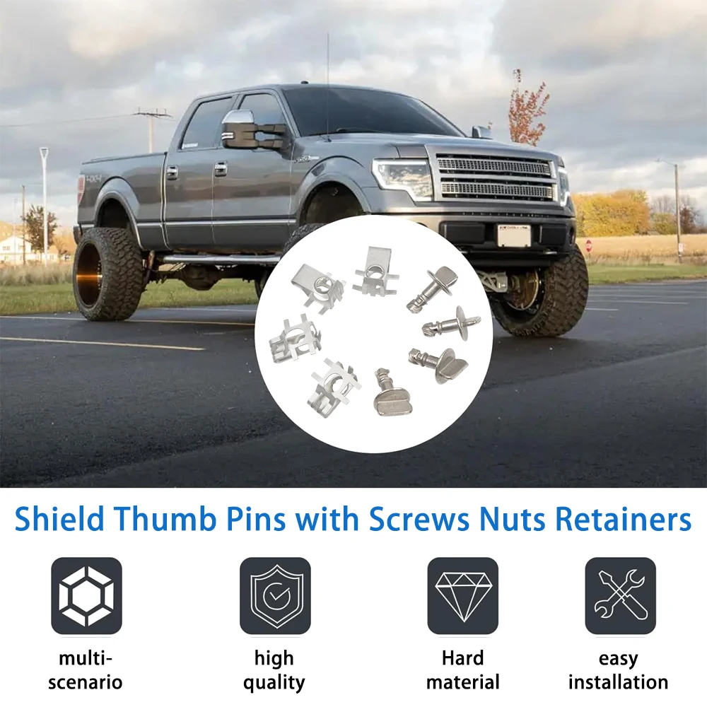 W716006-S439 BB53 6C020-AA مثبتات غطاء المحرك ودبابيس الإبهام لـ 2011-2014 Ford F150 لسيارة Ford Explorer 2011 و2017