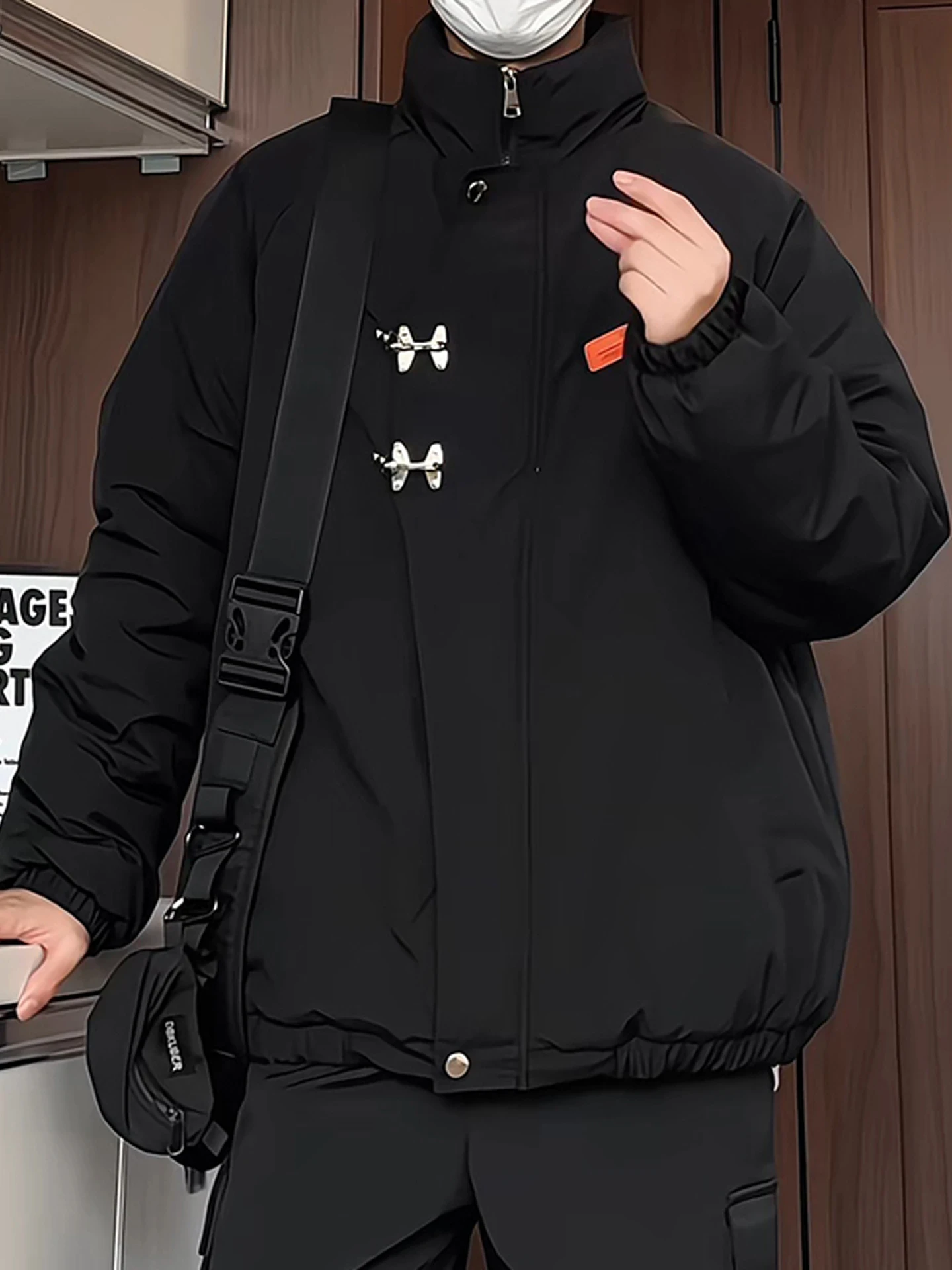 

Men's Thiened Cotton Jaet Winter Warmth Cold Resistance Stand Collar Fly Button Cotton Clothes 2025 New High-End Outerwear