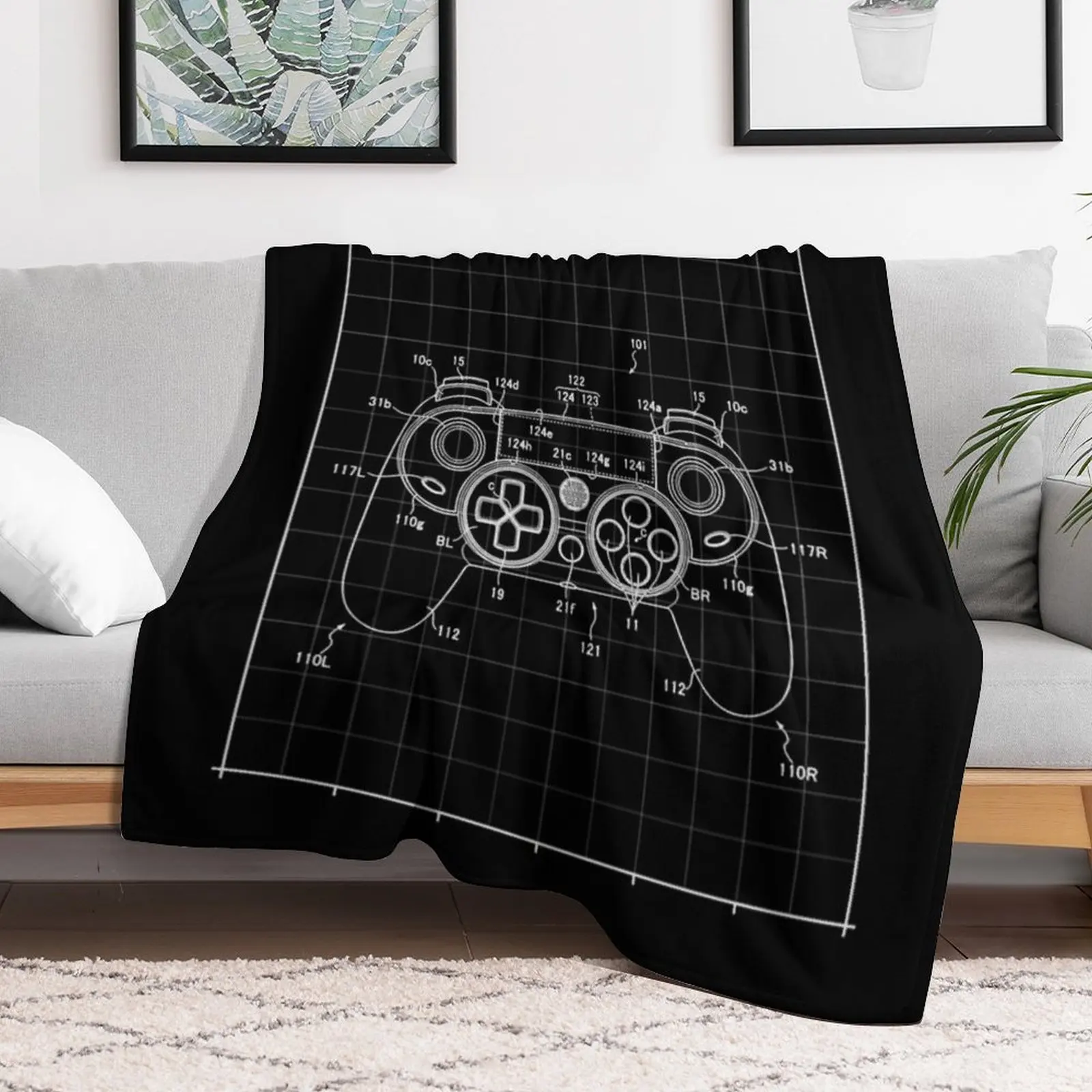 

Gaming Control Design Classic Throw Blanket For Sofa Thin Luxury St bed plaid Warm Blankets