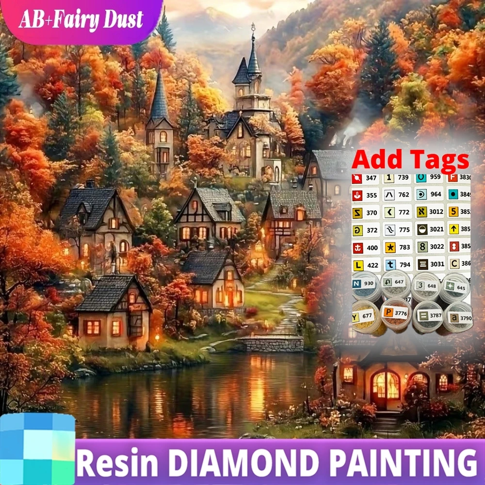 

Алмазная мозаика AB Fairy Dust: Дом и ландшафт, полная выкладка, квадратные алмазы, DIY, новая коллекция, для дома, спальни, настенный декор