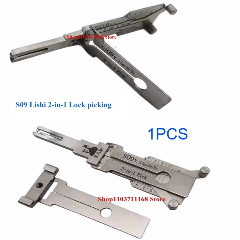 

1PC Locksmith Tools Car Bypass Ganzua S09 V4 Lishi 2-in-1 Hyundai Kia Recent 2025 Model Lock Picking Decoder Car Automotive Pick