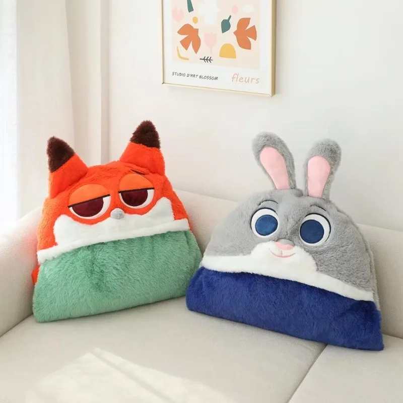 Disney dos desenhos animados zootopia judy hopps oficial coelho mascote com capuz capa cobertor raposa nick estudante manto engrossado quente nap xale presente