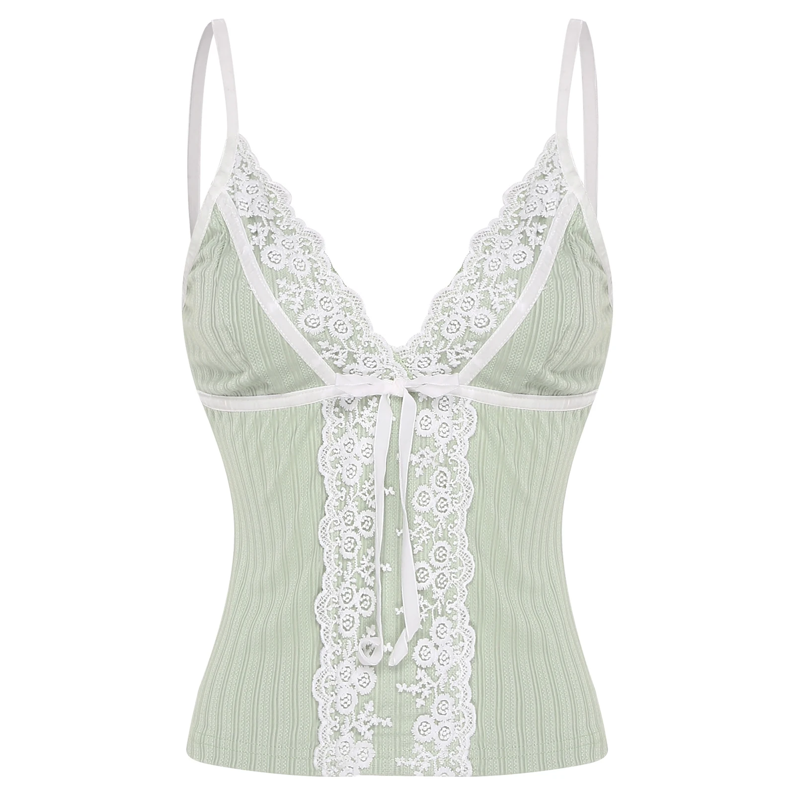 المرأة القوس سترة دون أكمام تانك القمم لمهرجان كاميس السباغيتي حزام شيك بروتيل الخامس الرقبة الدانتيل تقليم حفلة الشاطئ السباحة القمم