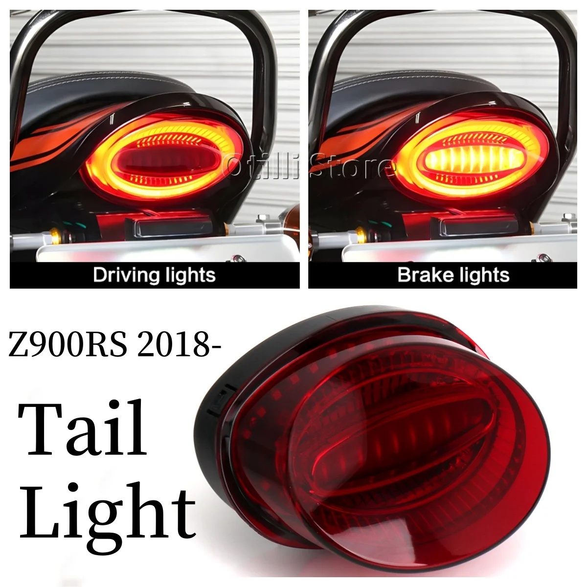 

Светодиодный задний фонарь для мотоцикла, задний предупредительный фонарь, задний стоп-сигнал, стоп-сигнал для KAWASAKI Z900RS Z900 RS Cafe Z900 RS SE 2018-2024