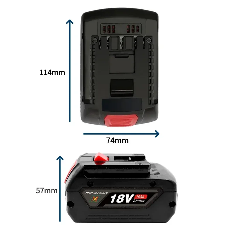 

18V Battery Rechargeable Power Tool Battery 8000AH For Bosch BAT609 BAT609G BAT618 BAT618G