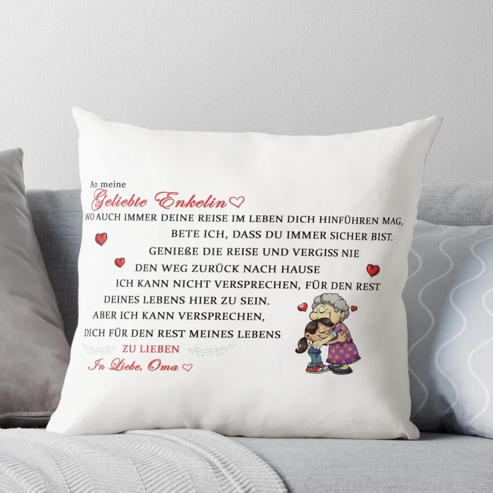 

Gift for the beloved granddaughter Throw Pillow pillowcases for sofa cushions Sitting Cushion