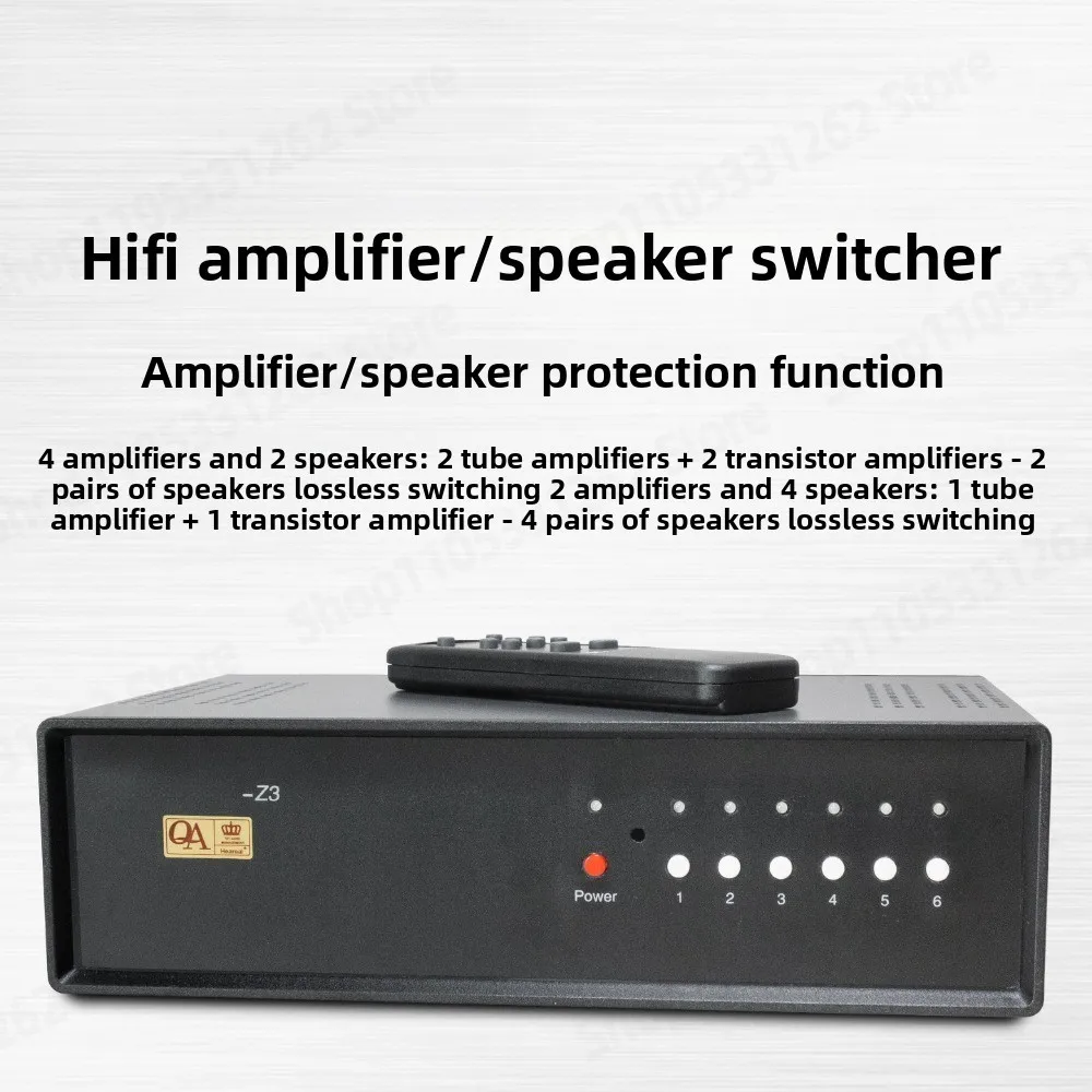 Tube Amp Speaker Switcher Passive Speaker Selector Remote Control for Audiophile