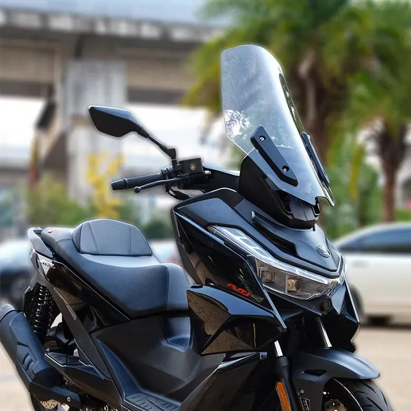 for VOGE SR250GT Modified Windshield Upgrade with Elevated Glass Section - Motorcycle Windshield Accessory