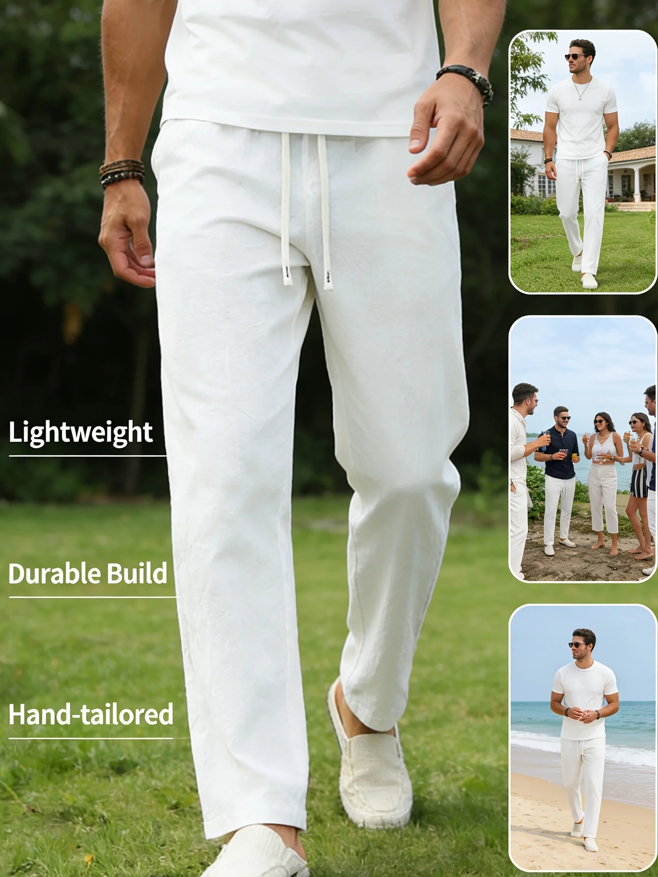 FGKKS Men White Pants Fashion - Sports Equipment Brands recension och pris