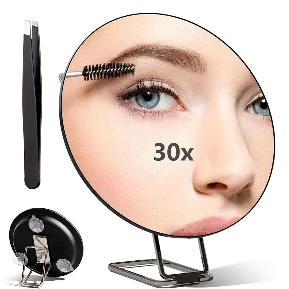 10/20/30X Blackhead Magnification Mirror Round 3.5in Enlarging Cosmetic Mirror Convenient High-definition