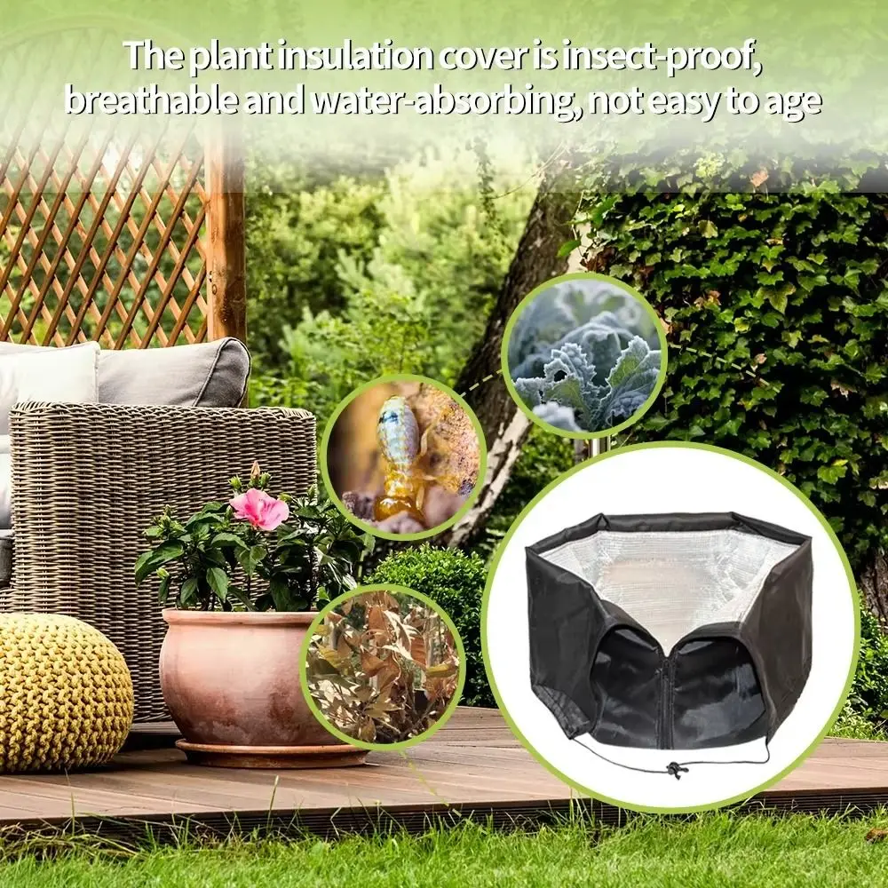 

Reusable Plant Protection Cover Oxford Cloth Zipper Drawstring Tree Root Antifreeze Cover Windproof Coldproof