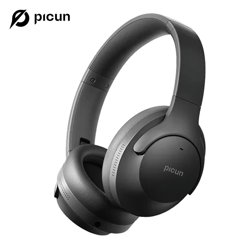 Picun ANC-05MAX fones de ouvido com cancelamento de ruído anc bluetooth 5.4 baixa latência sem fio fone de ouvido enc hd microfone alta fidelidade dobrável controle app