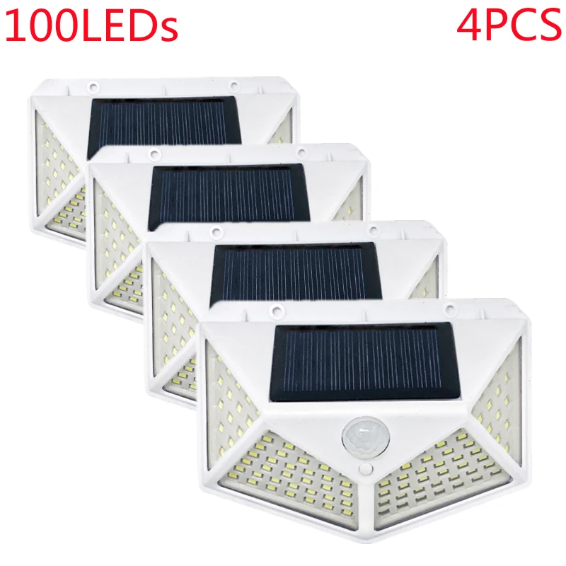 

100 Led Solar Light Security Outdoor Solar Wall Lamp PIR Motion Sensor Lamp Waterproof Solar Wall Light for Garden Decoration