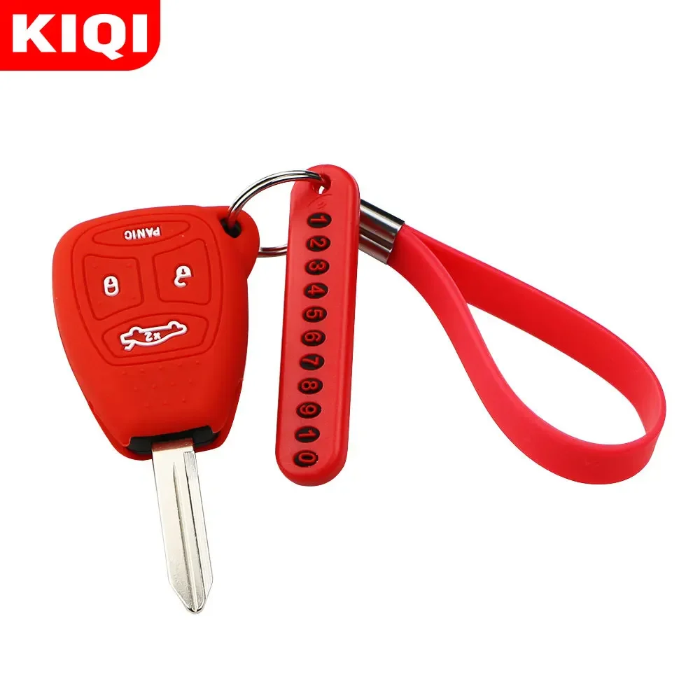 Car Key Case Cover Key Chain Phone Number for Jeep Wrangler Compass Liberty CHRYSLER 300 PT Cruiser Sebring Dodge Caliber Nitro