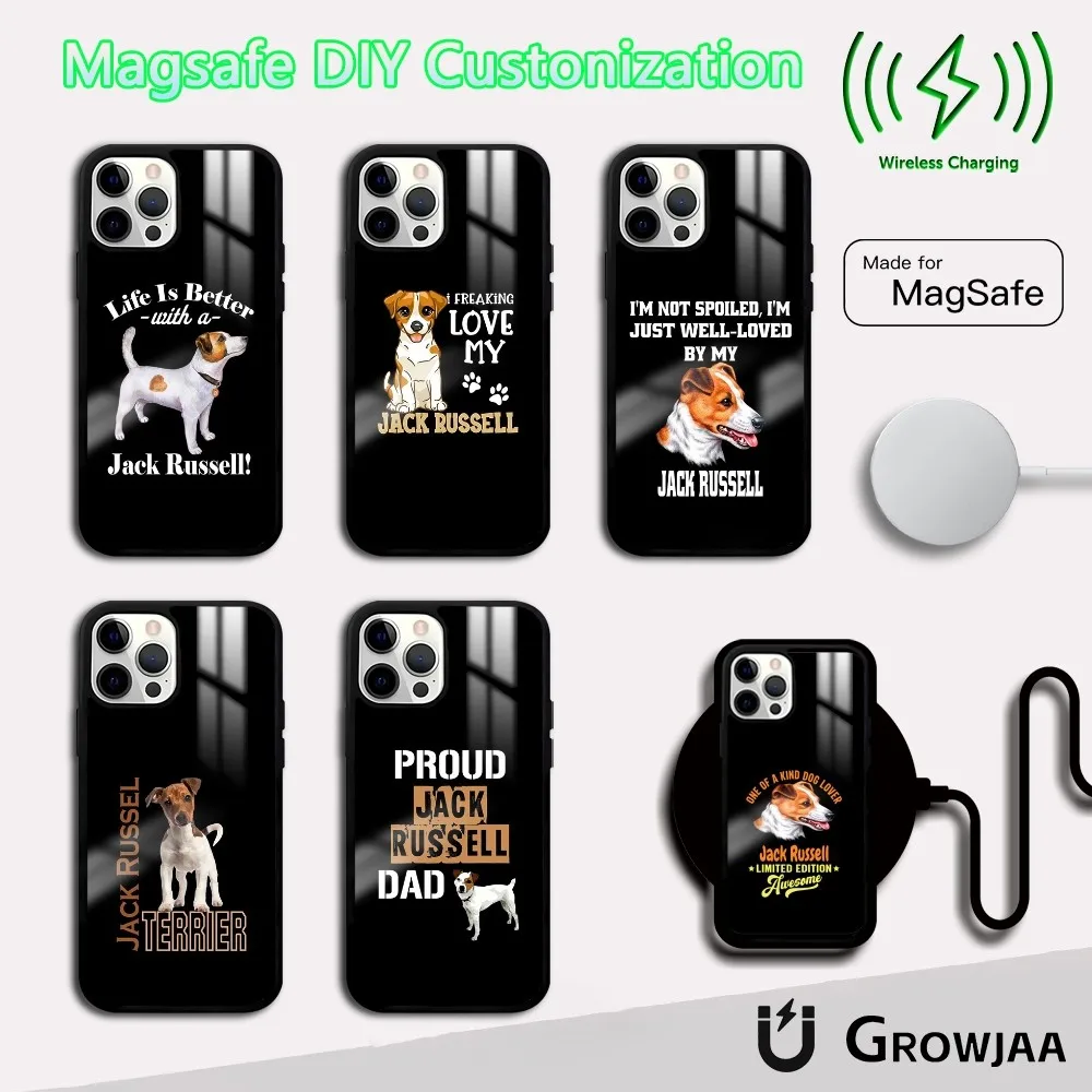 Jack Russell Terrier Dog Phone Case For iPhone 16 15 14 13 12 11 Pro Max Plus Mini Magsafe Mirror Wireless Magnetic Cover