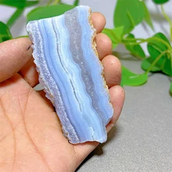 Blue Lace Agate Slab Crystal Natural Stone Quartz Home Decoration Minerals Gemstone Craft Reiki Energy Love Specimen Healing