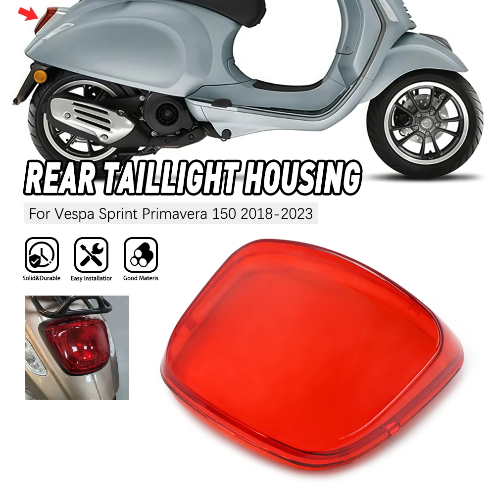 

Motorcycle Tail light Cover PC For Vespa Sprint Primavera 150 Real Light Guard Upgrade Decoration Accessories