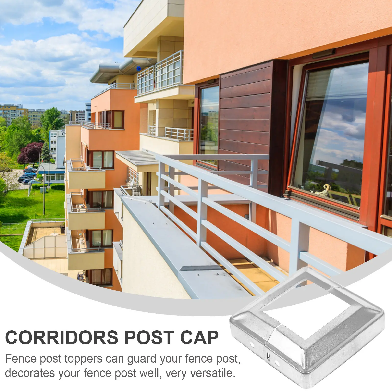 

10 шт. разборных железных колпаков для столбов забора, устойчивых к ржавчине, квадратные накладки на столбы, обертки для колонн крыльца, запасные части для уличных ограждений