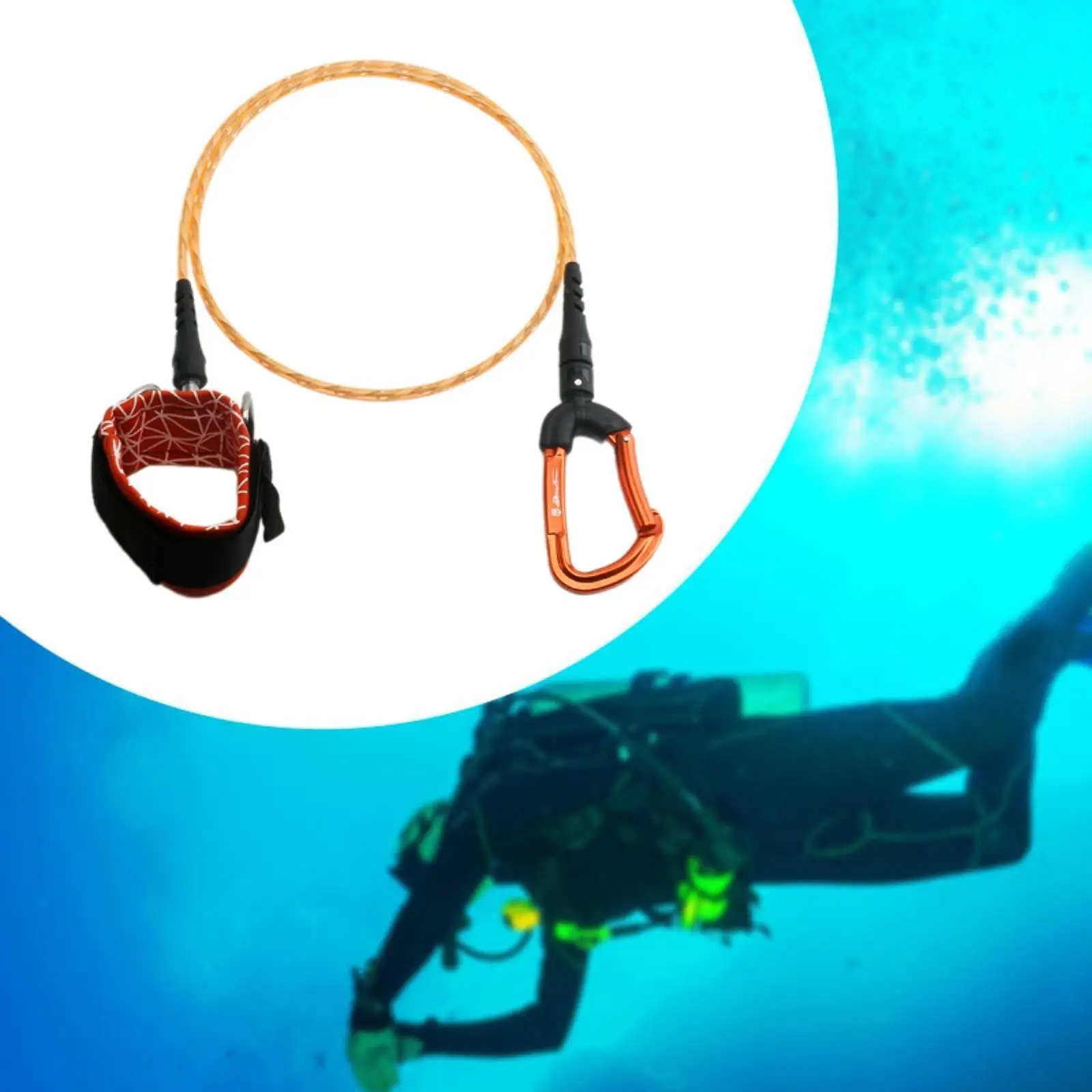 

Freediving Lanyard Leash Security Rope for Drifting Diving Underwater Sports