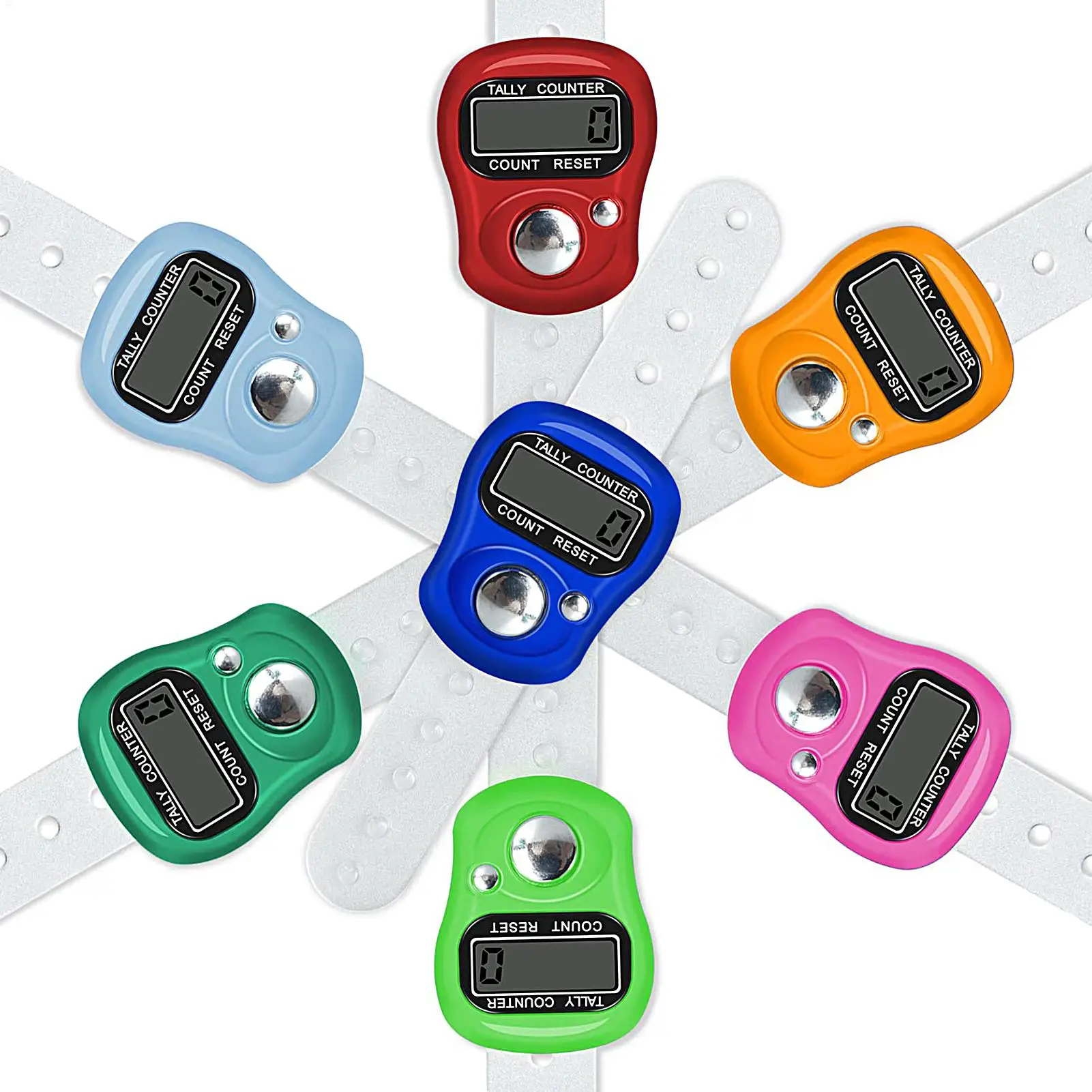 Finger Counter Ring Electronic Clicker Counter Resettable LCD Digital Counter Small Finger Counter for Golf Goods Counting Lap