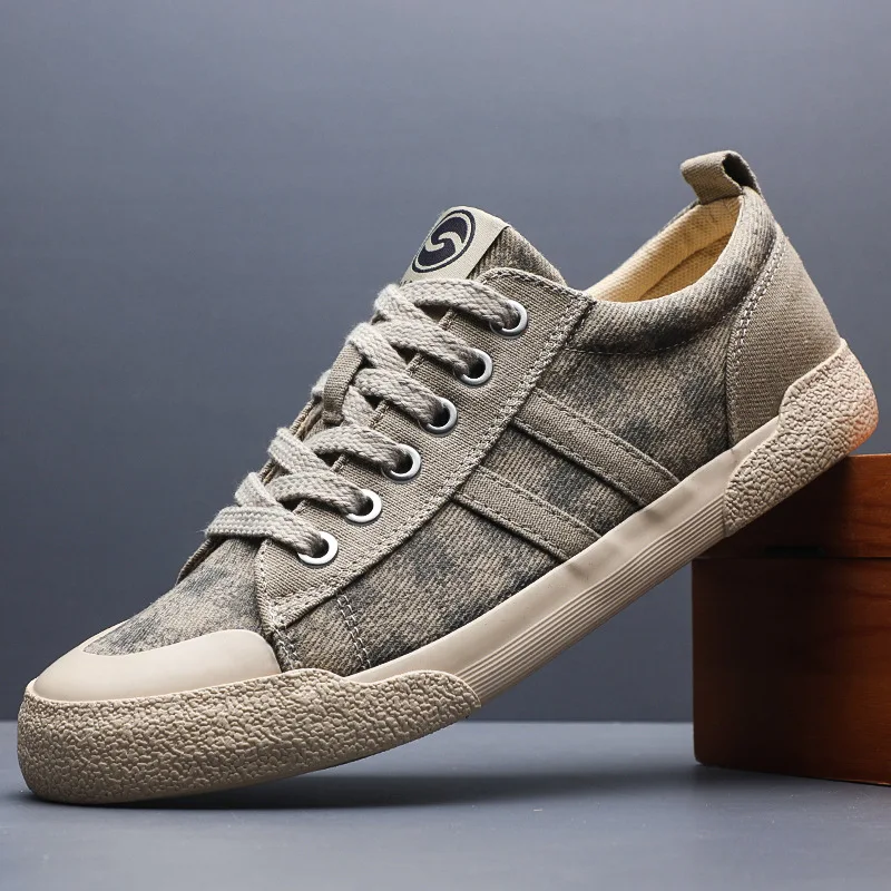 

Классические мужские кеды из канваса, модные уличные кроссовки для скейтбординга, удобные нескользящие повседневные кроссовки, дышащие мужские прогулочные туфли