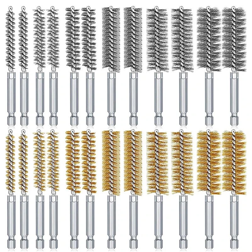Stainless Steel Drill Cleaning Brush Twisted Wire Brush Attachment for Electric Drill Impact Tool Rust Removal