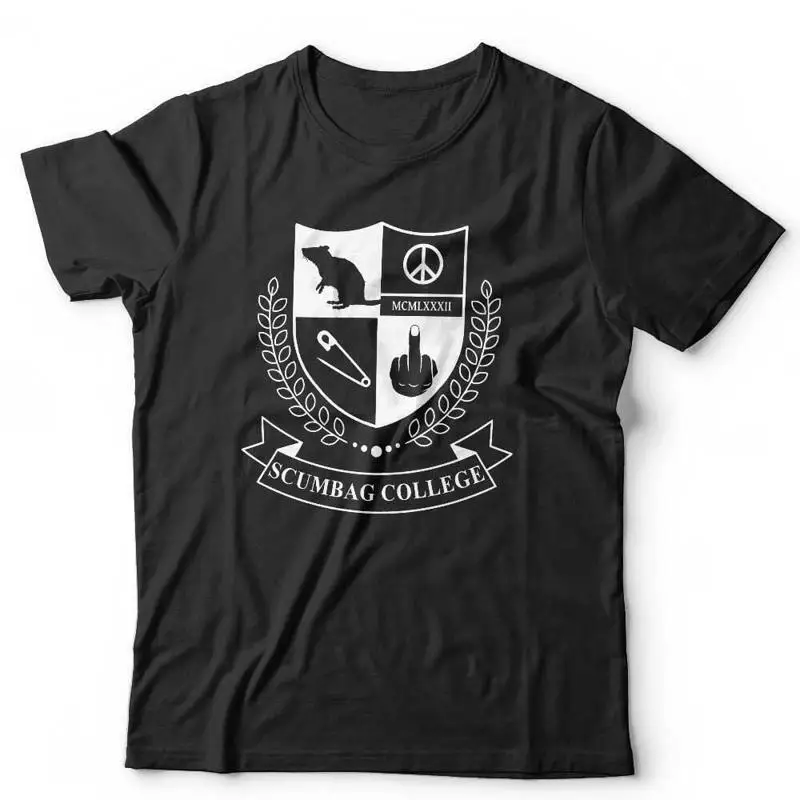 The Young Ones Scumbag College Crest T Shirt Funny Humour Rik Vyv Mike