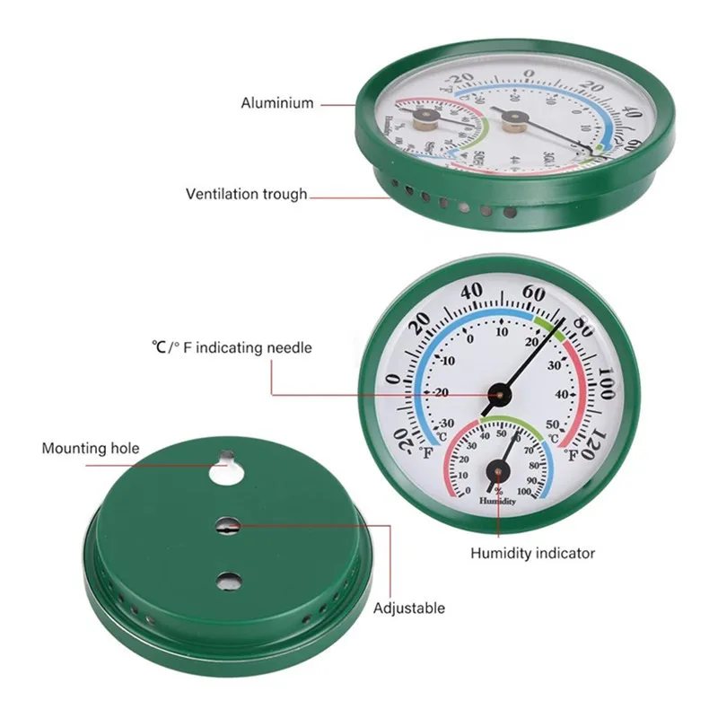 Mini termómetro/higrómetro de 2,2 ", Kit 2 en 1, medidor de temperatura, medidor de humedad, Monitor para vehículo, bicicleta, interior y exterior