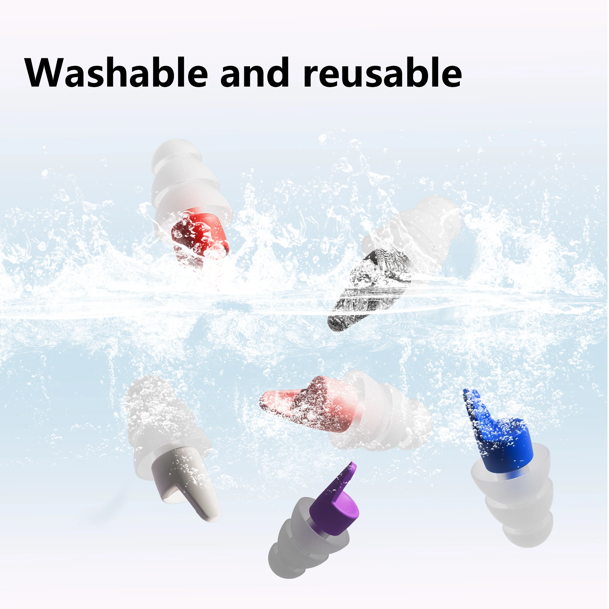 

Noise Cancelling Silicone Earplugs – Reusable High-Fidelity for Motorcycle Riding, Sleeping, Swimming & More