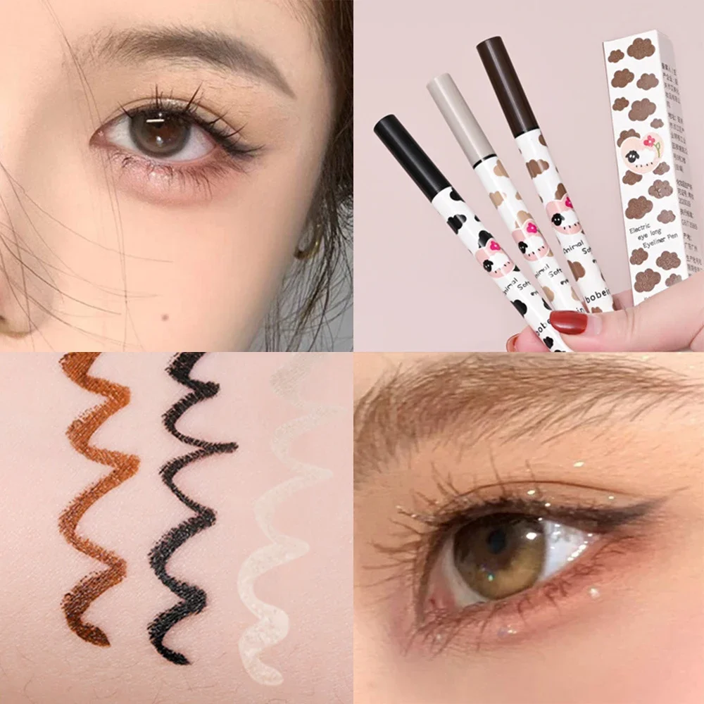 Neuer wasserdichter flüssiger Eyeliner liegend Seidenraupen Wimpern stift dauerhaft schnell trocknend nicht blühend Eyeliner Augen Make-up koreanische Kosmetik