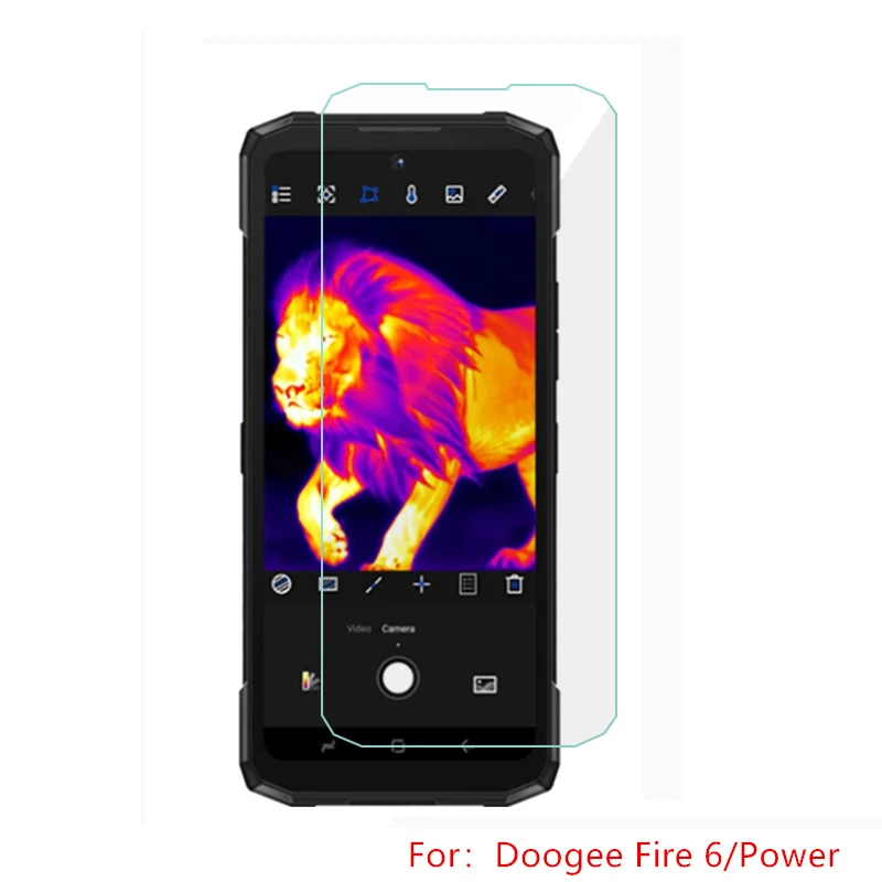 2-1PCS 9H Protective Glass For Doogee Fire 6 Power Phone Film Tempered Glass For Cristal Templado Doogee Fire 6 Screen Protector