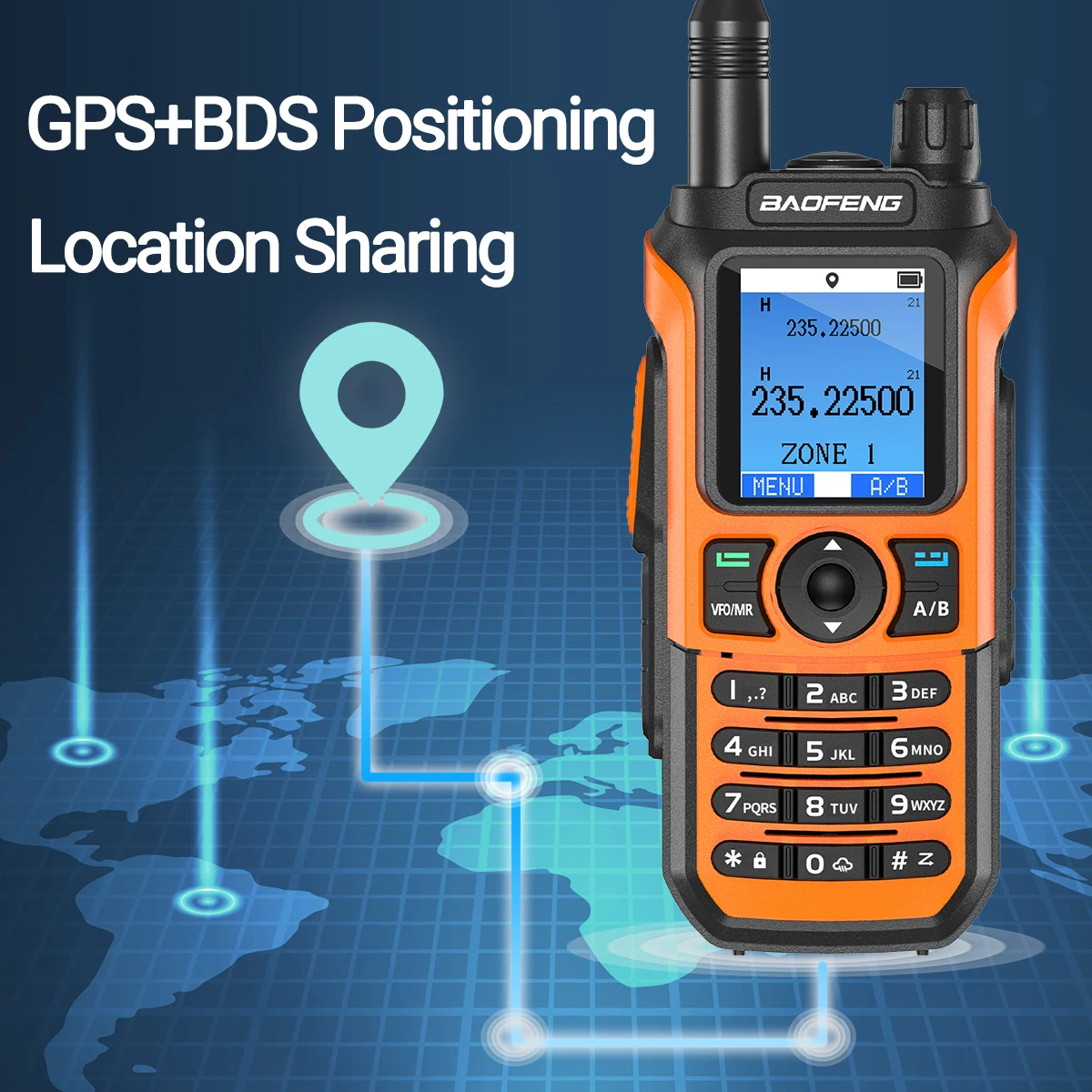 2PCS Baofeng UV 21 GPS  AM/FM Wireless Copy Frequency Walkie Talkie Long Range Waterproof Type-C Charger Ham Radio UV 17 PRO GPS