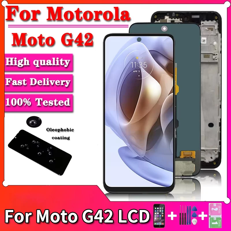 Super AMOLED For Motorola Moto G42 XT2233-1 Display LCD Touch Panel Screen Digitizer For MotoG42 XT2233-2 LCD