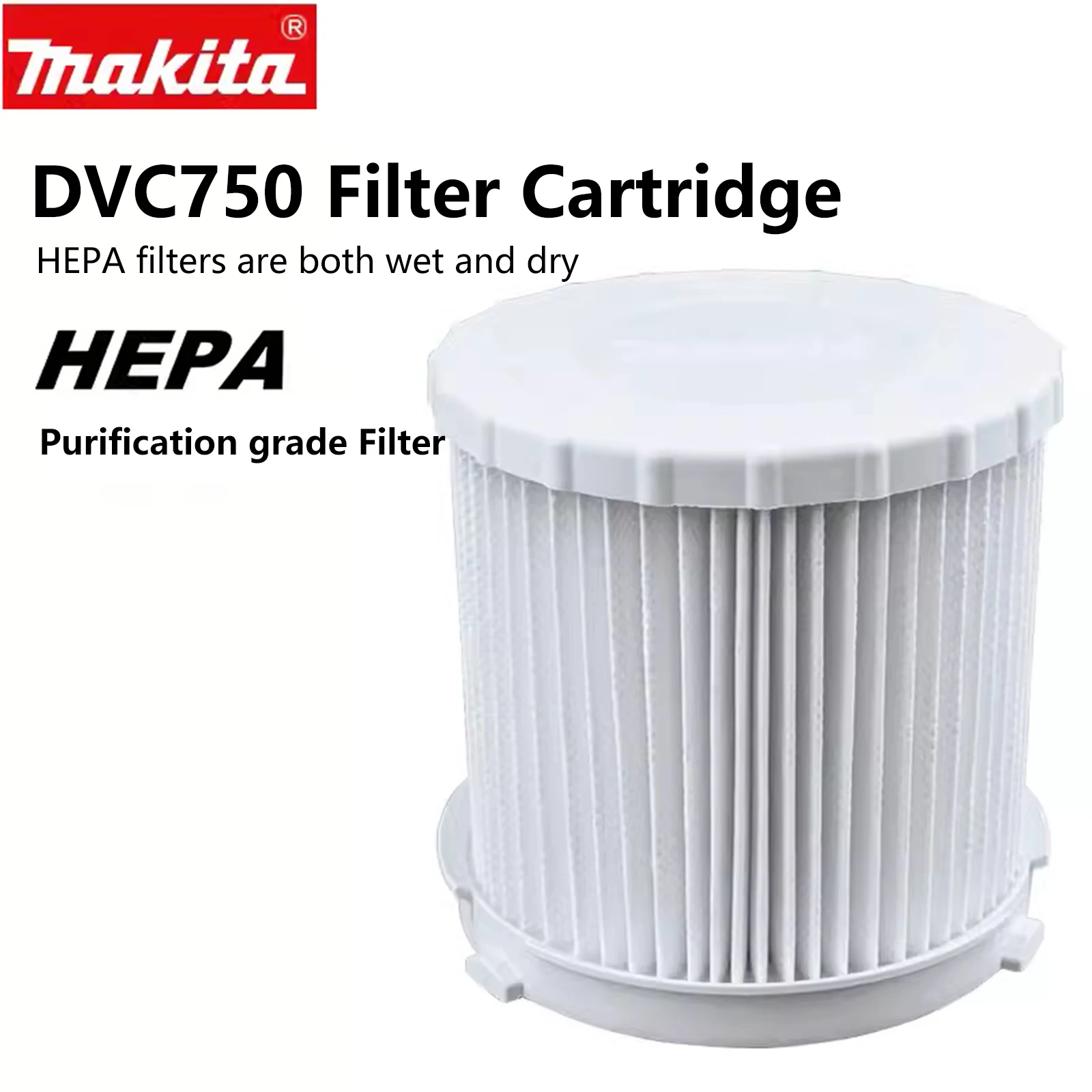 Filtro Makita-hepa para Aspirador Industrial Peças de Cartucho de Filtro para Uso Doméstico Filtro de Grau sem Escova Dvc750 Novo