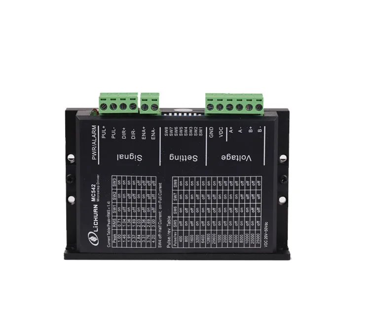 ไดรเวอร์สเต็ปปิ้งมอเตอร์แบบดิจิตอล 2 เฟส รุ่น Nema23 MC542E สำหรับมอเตอร์สเต็ปปิ้ง Nema23