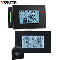 1100W/2200W/4400W/22000W Voltmeter Ammeter AC 5A/10A/20A/100A Power Electricity Meter HD Digital Display Voltage Current Meters