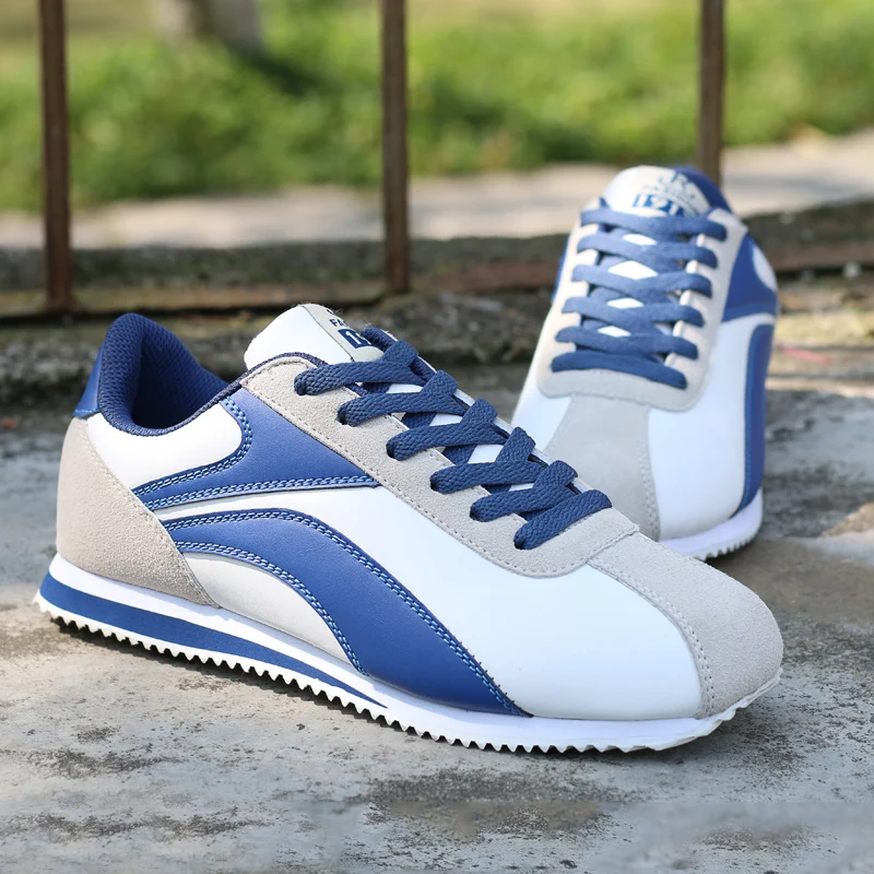 Jesienne męskie trampki skórzane buty codzienne 2023 nowe lekkie buty sportowe do biegania buty do biegania dla mężczyzn maraton