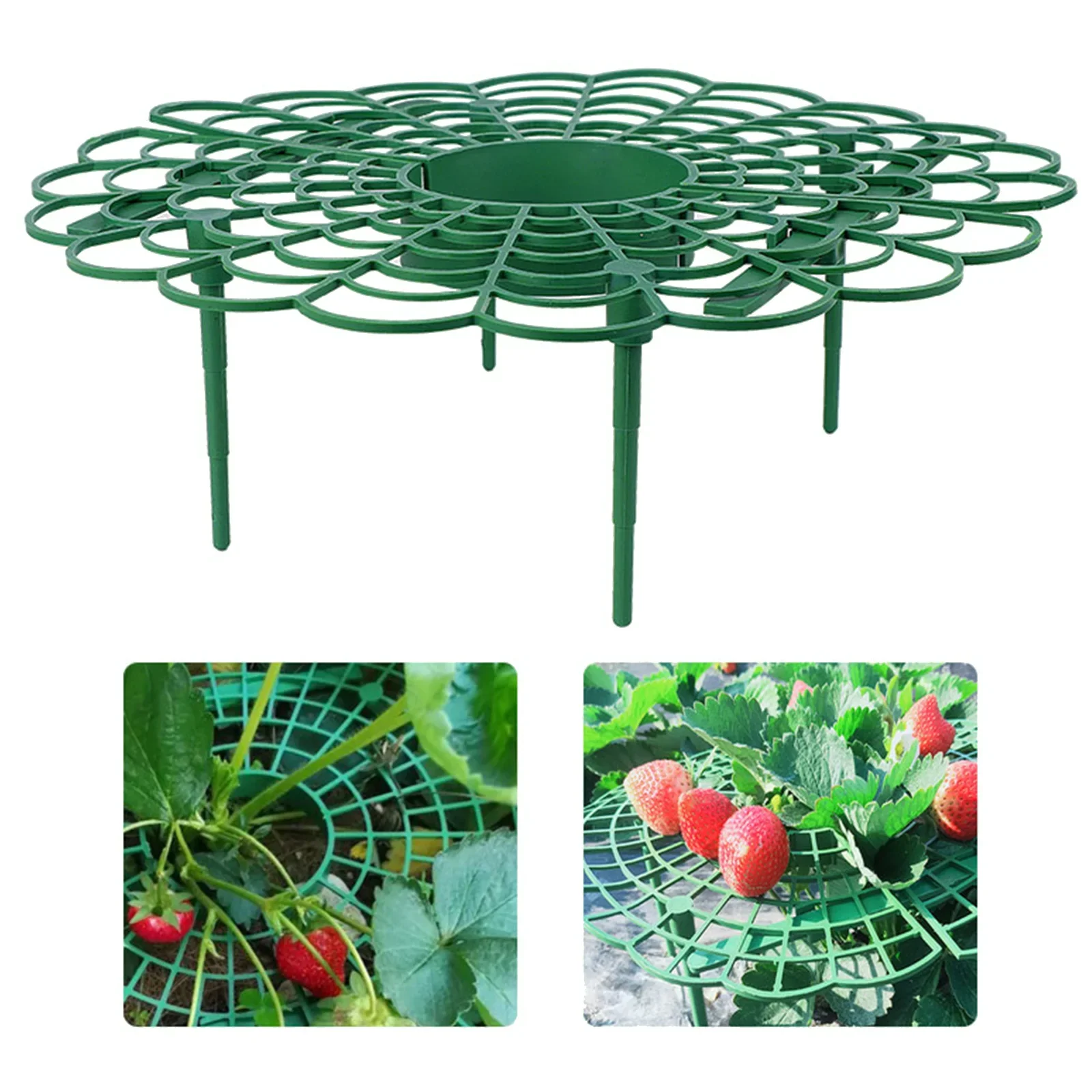 Plastic Strawberry Support Tray 30cm Diameter Durable Reusable for Balcony Potted Plants Prevent Rot Improve Fruit Maturity