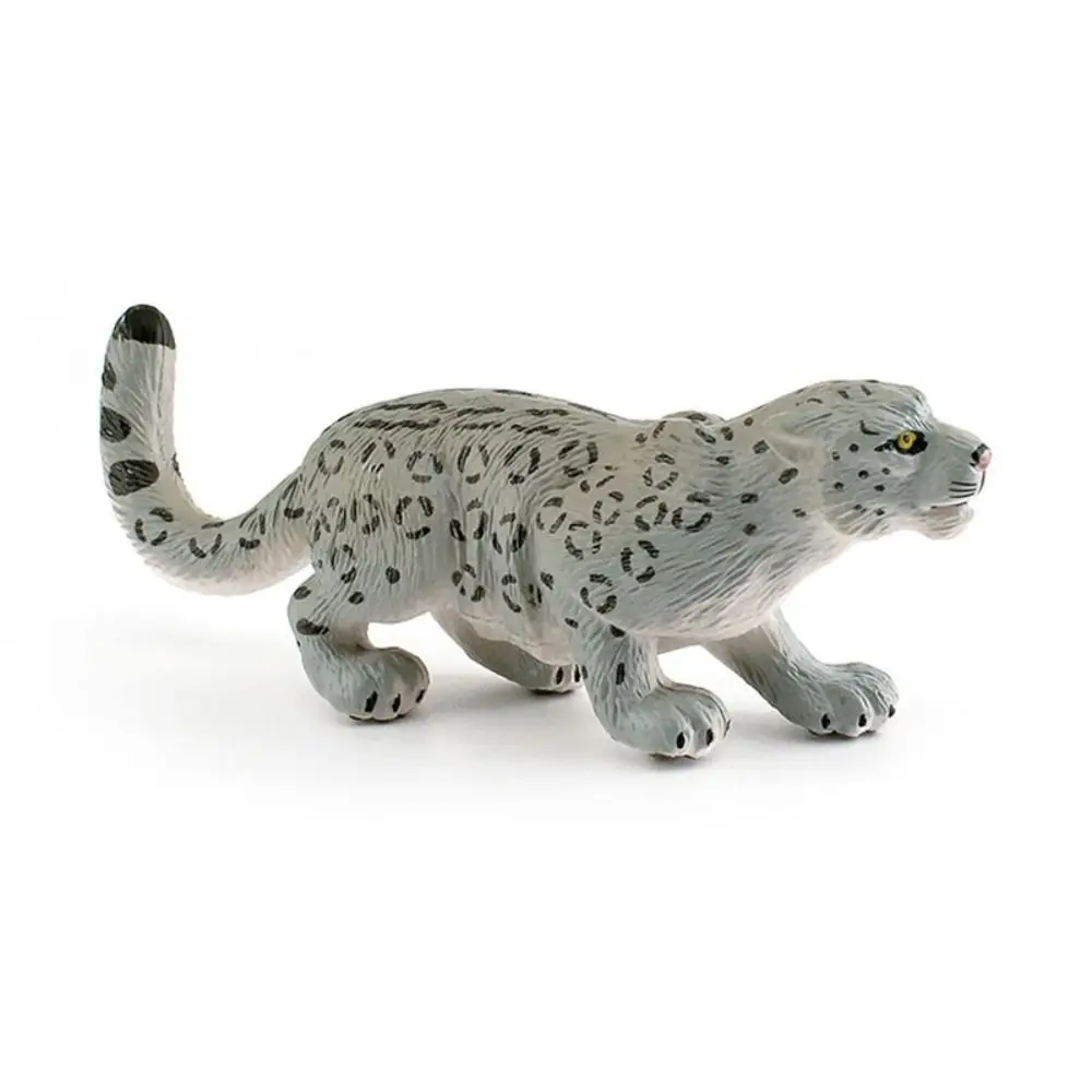 Realistic Leopard Action Figures Animal Model Simulation Snow Leopard Model Ornament Miniature Cheetah Leopard Figures