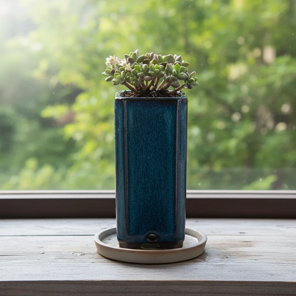 Ceramic Planter Pot Breathable Purple Clay Pot for Home Decor Gardeners Ceramic Planter Succulents Bonsais Drainage Hole